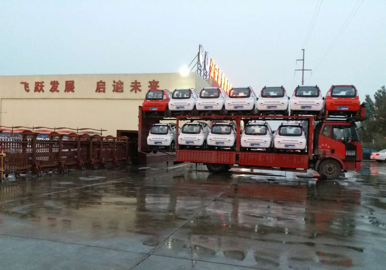 不惧风雨跃迪电动汽车批量发往陕西、内蒙古、河南等地